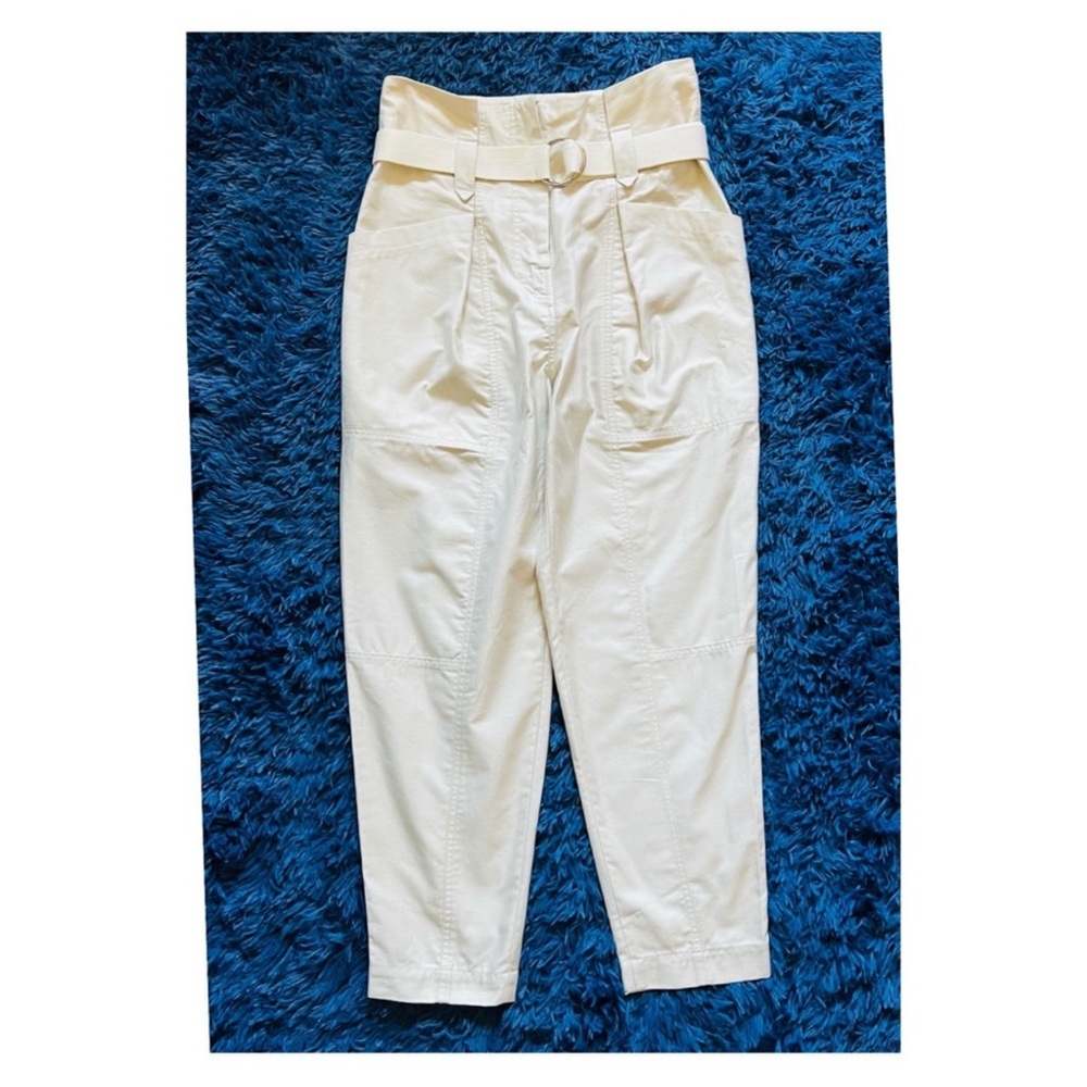 New! IRO Cursola Paperbag High Waist Pants in Cloudy White - Picture 6 of 10